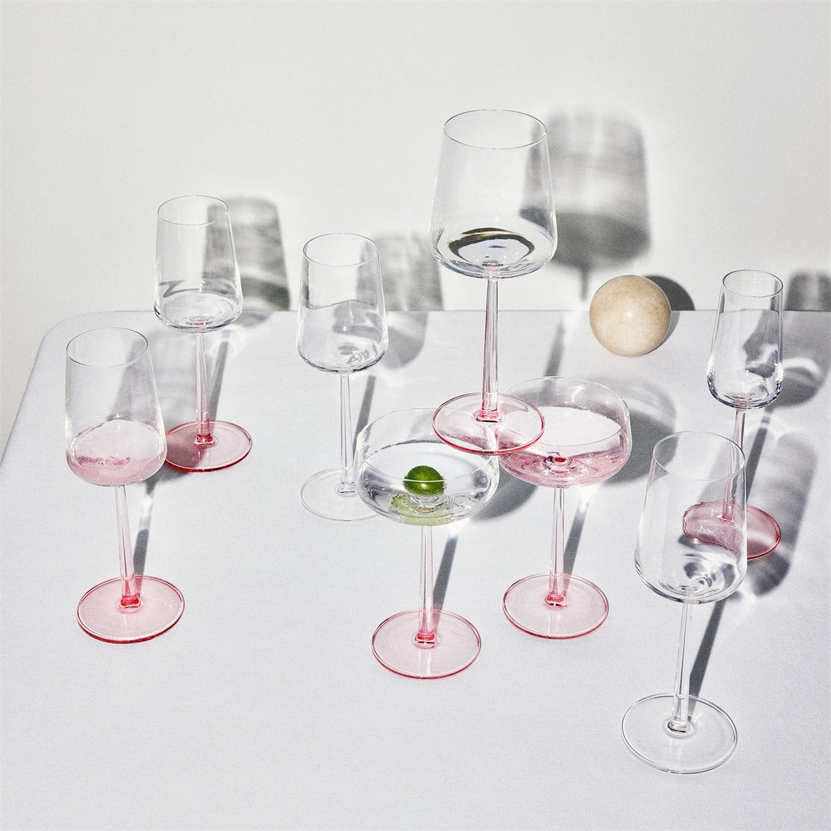 Essence wittewijnglas 33 cl. - roze 2 stuks