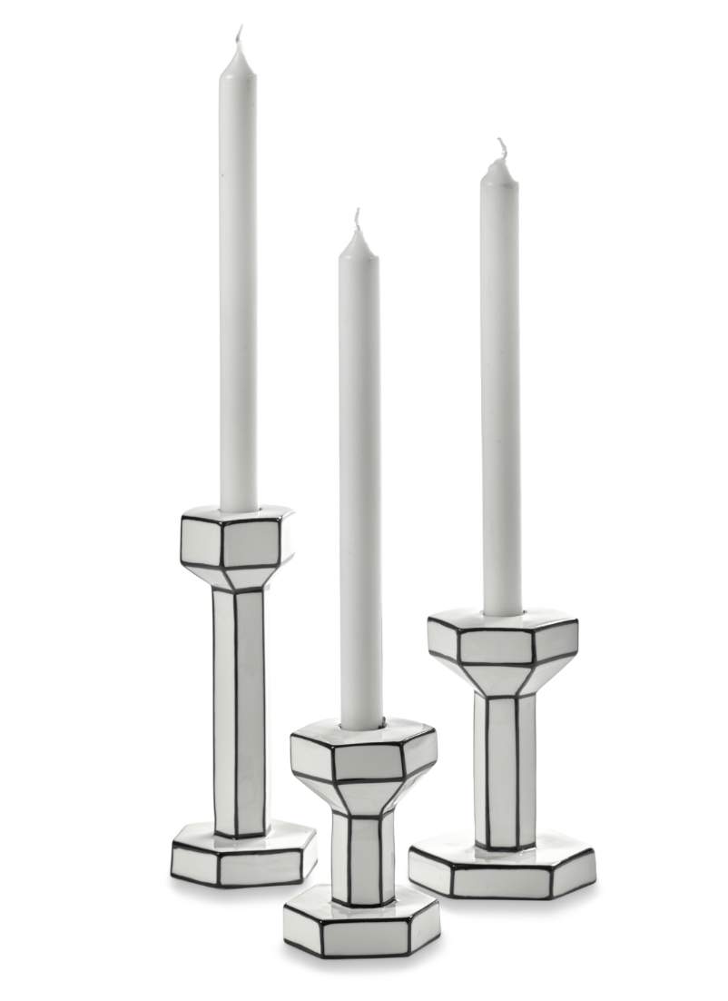 Serax Kandelaar L wit/zwart - Carte blanche
