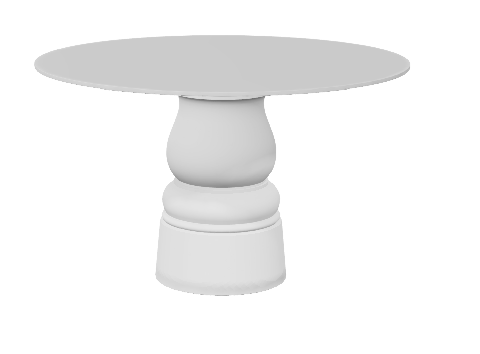 Container Table New Antiques HPL wit - Ø 120 cm.