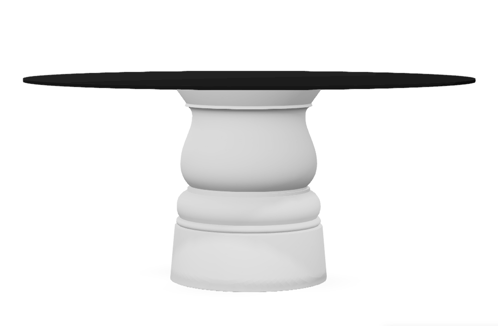 Container Table New Antiques HPL wit - Ø 160 cm.