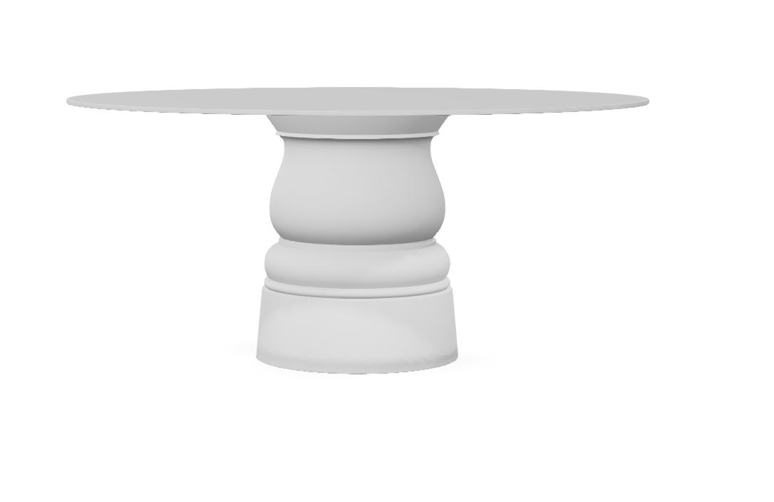 Container Table New Antiques HPL wit - Ø 160 cm.