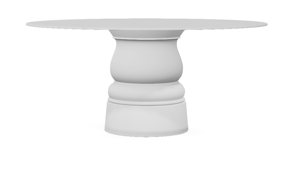 Container Table New Antiques HPL wit - Ø 160 cm.