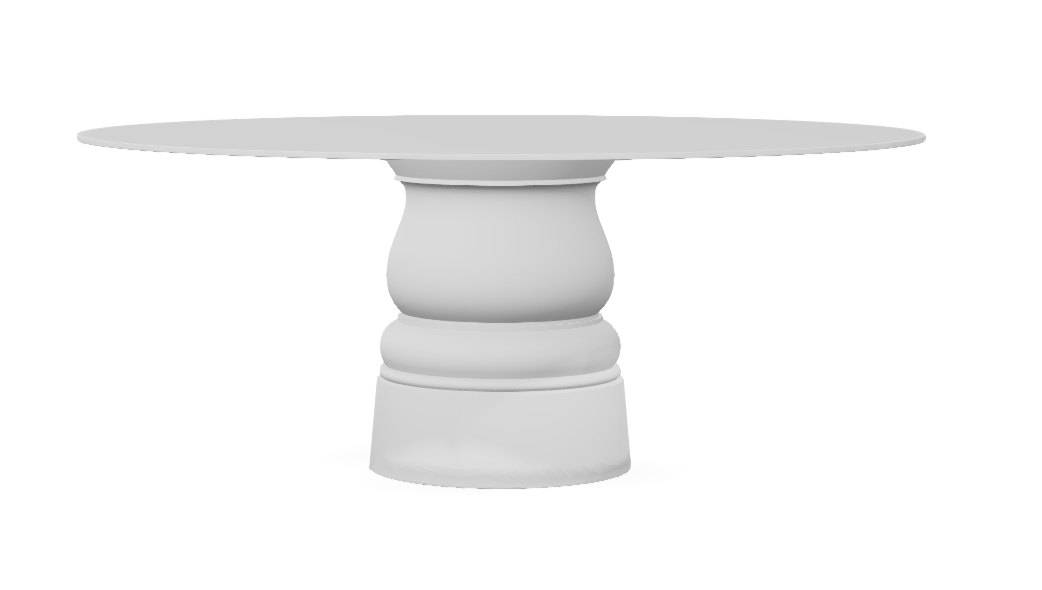 Container Table New Antiques HPL wit - Ø 180 cm.