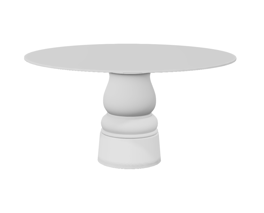 Container Table New Antiques HPL wit - Ø 140 cm.