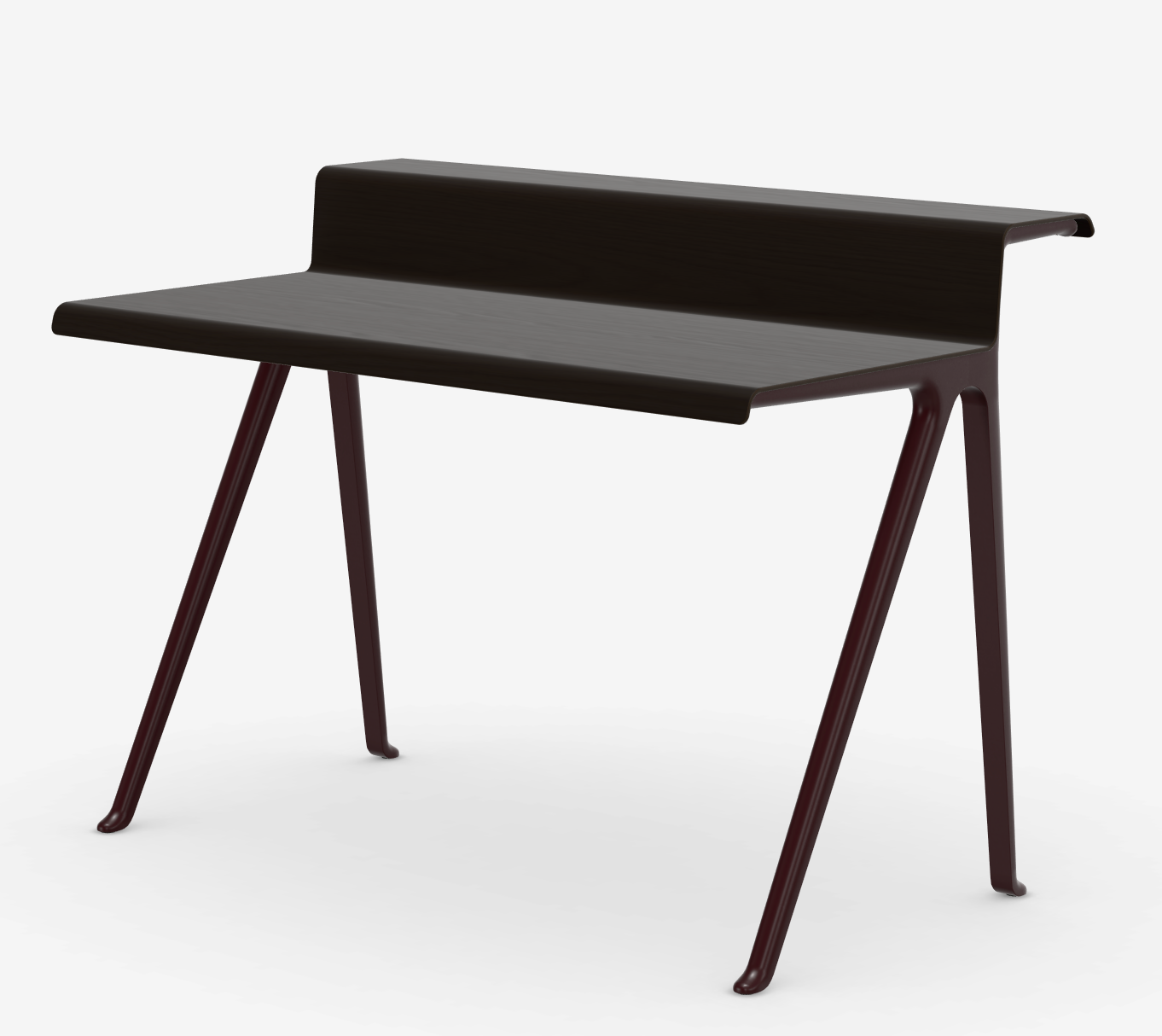 Courier bureau donker eiken gelakt