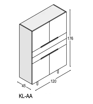 Castelijn staande hoge kast Line - KL-AA
