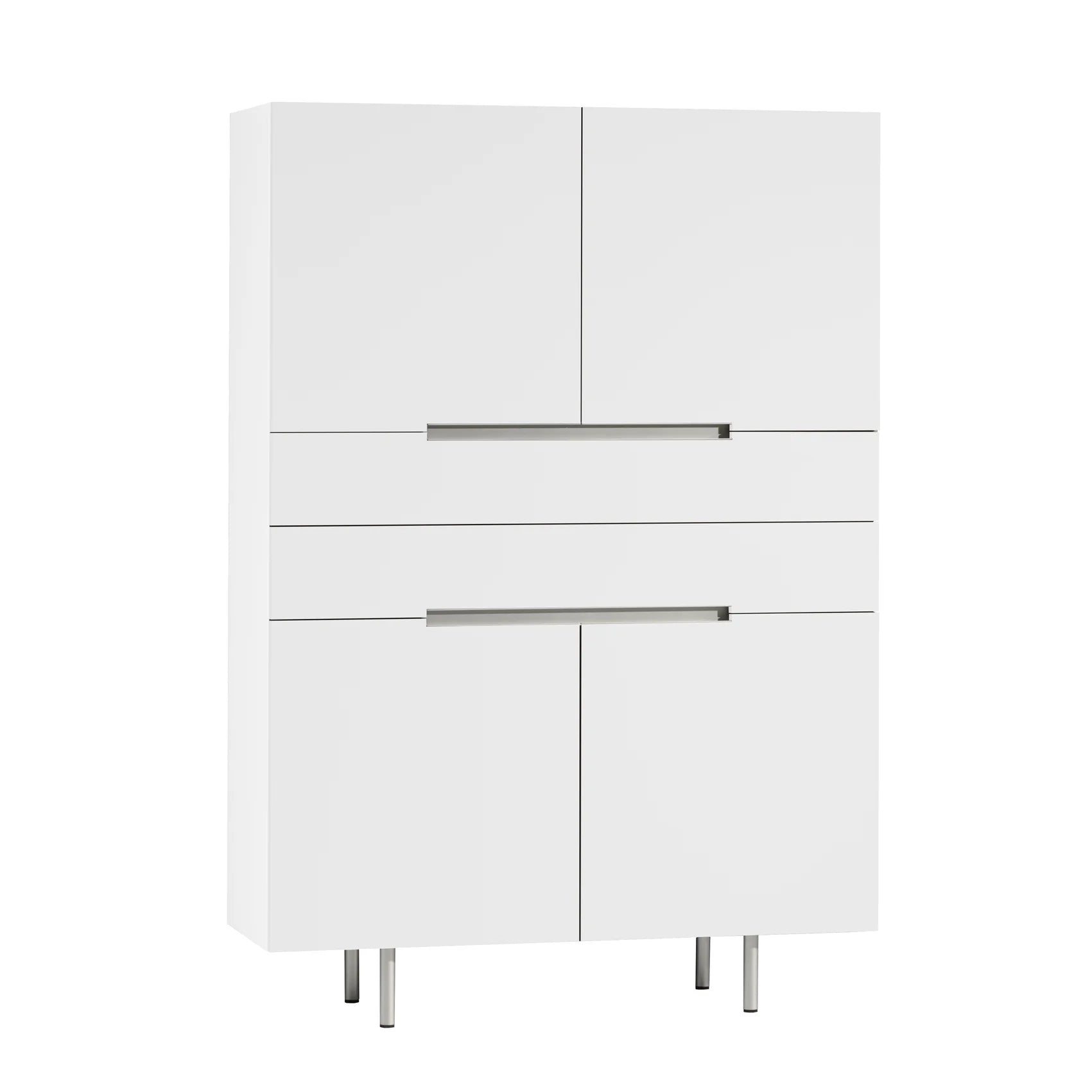 Castelijn staande hoge kast Line - KL-AA - E61 helderwit effect