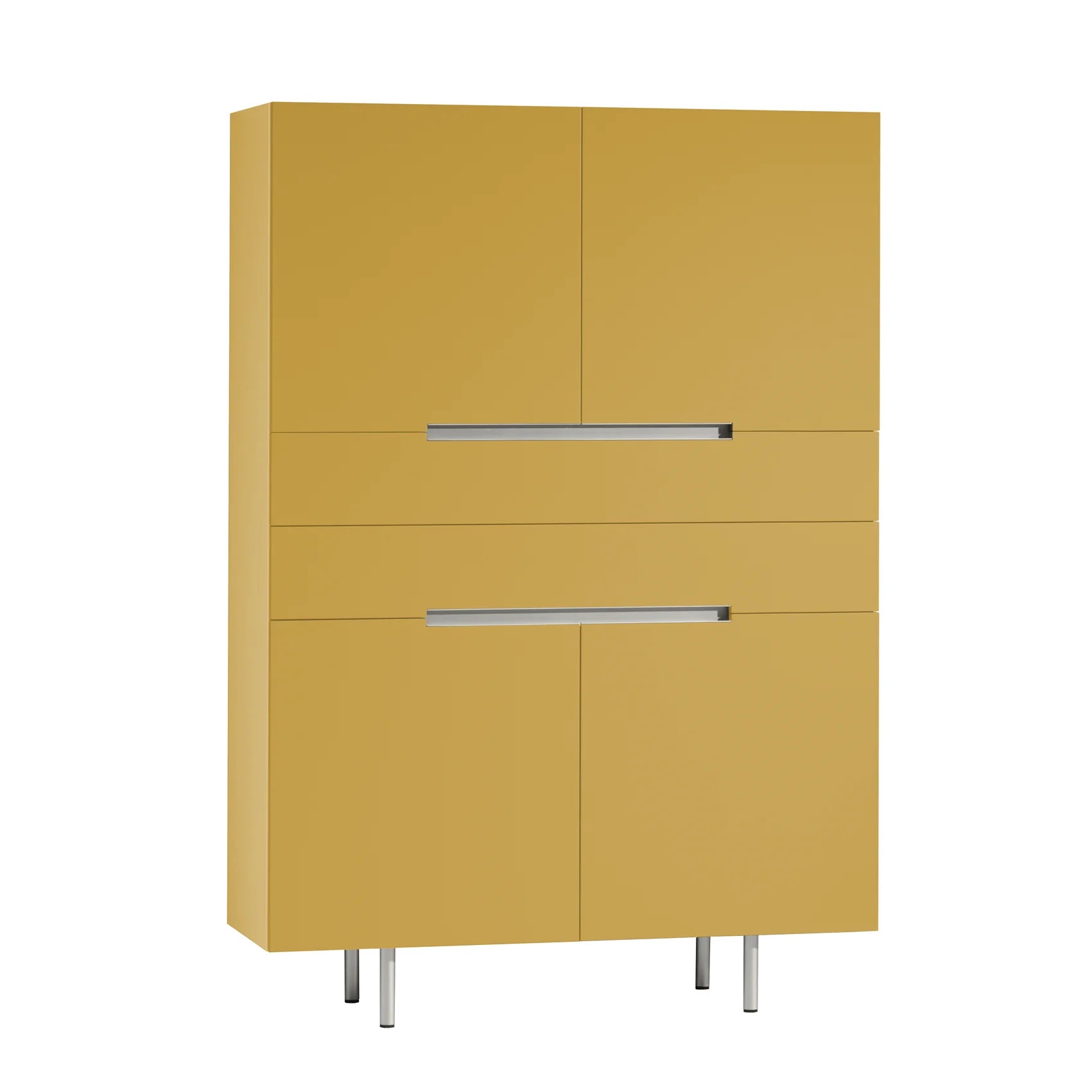 Castelijn staande hoge kast Line - KL-AA - E85 mosterdgeel effect