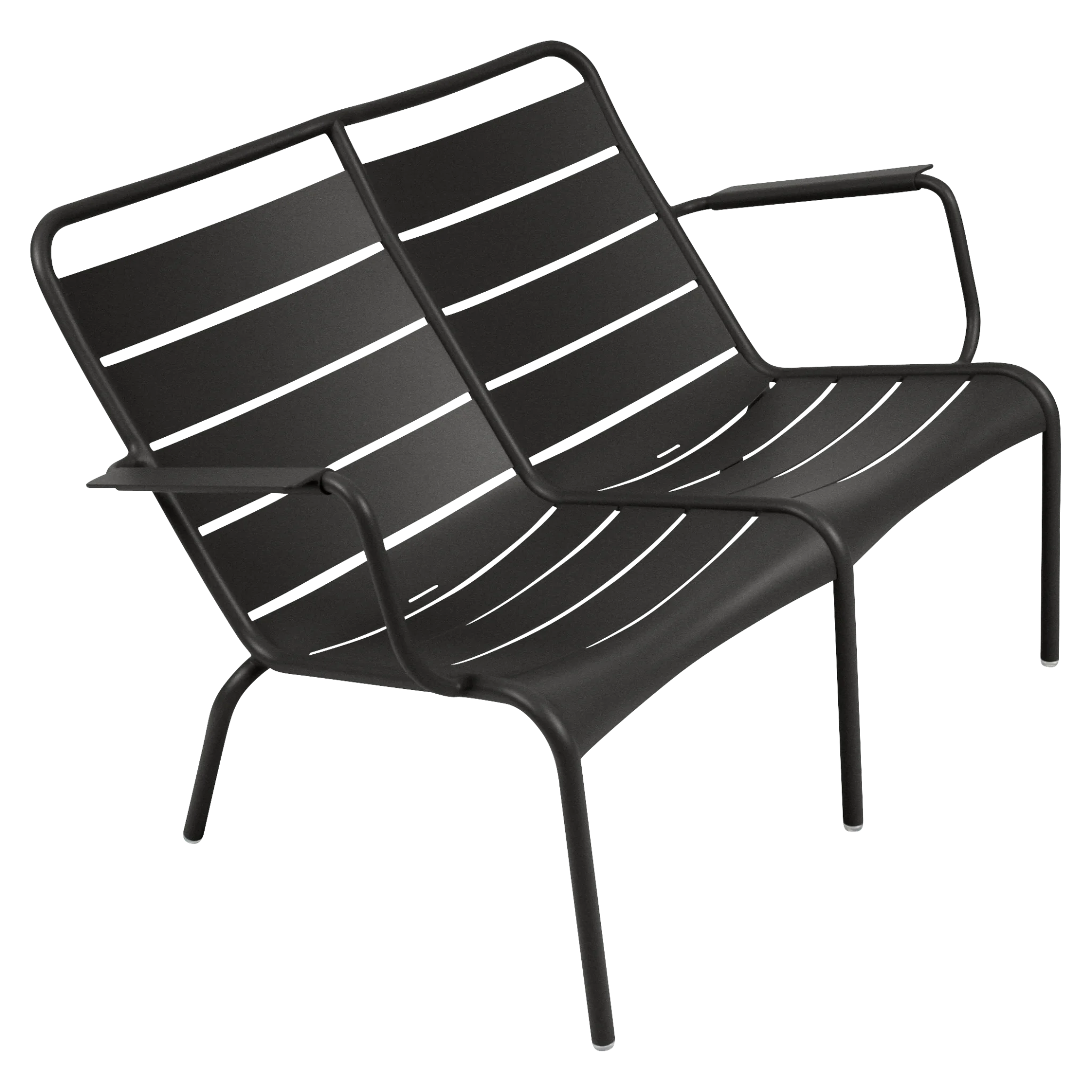 Fermob duo low armstoel Luxembourg - Liquorice