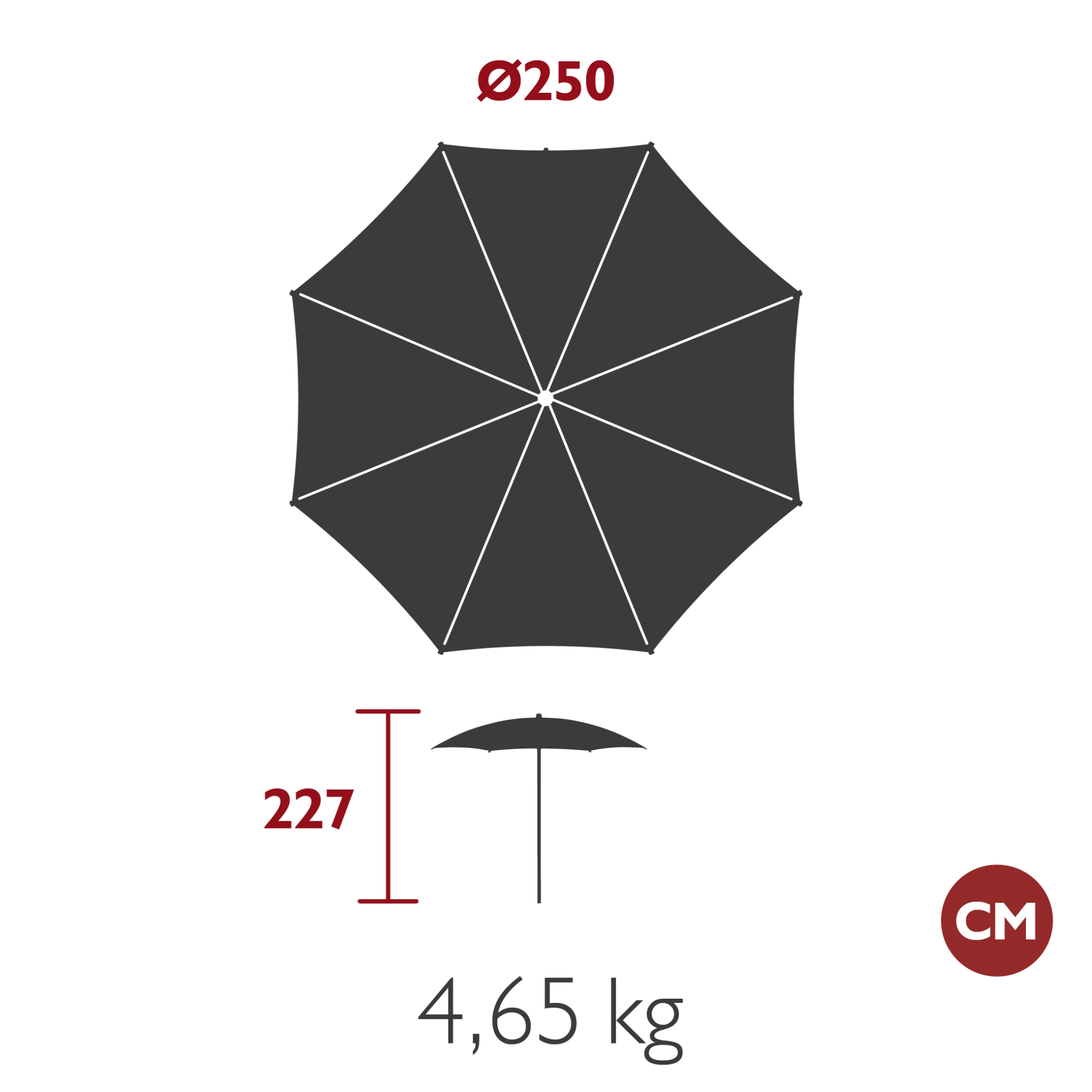 Fermob Shadoo Parasol Ø 250 cm