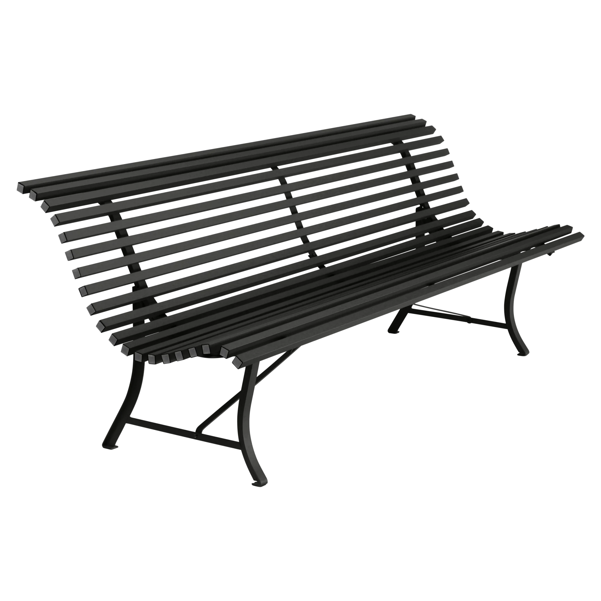 Fermob tuinbank Louisiane - 200 cm. - liquorice