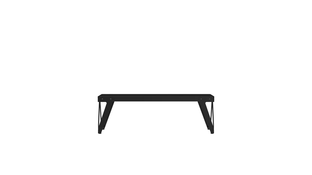 Functionals bank Lloyd - L 140 cm. - Raven Black