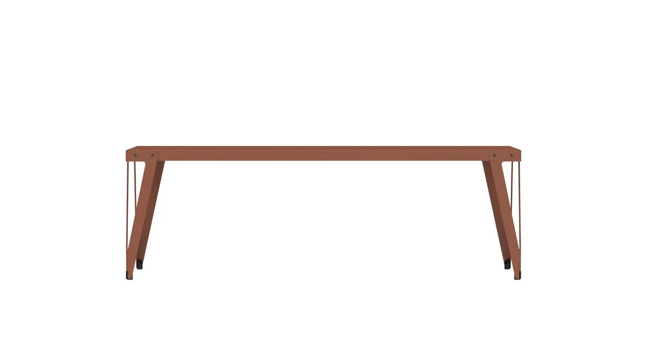 Bruine houten tafel Lloyd - 80 x 230 cm, een slim staaltje Dutch design