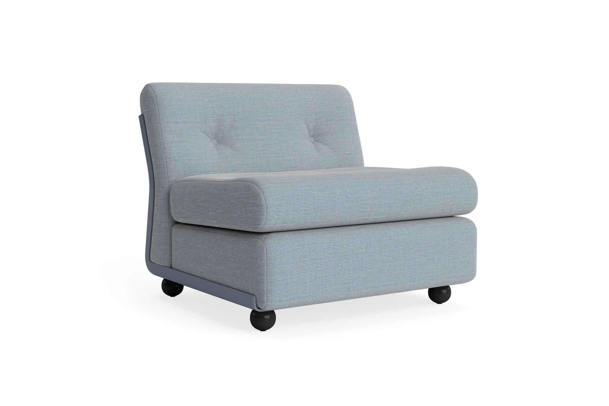 Hay Design Amanta Sofa stof 1 zits - Frost blue shell & Upholstery Naveli 723