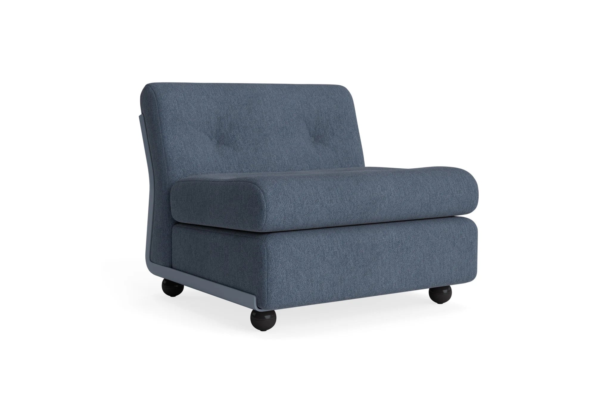 Hay Design Amanta Sofa stof 1 zits - Frost blue shell & Upholstery Turf Blue grey