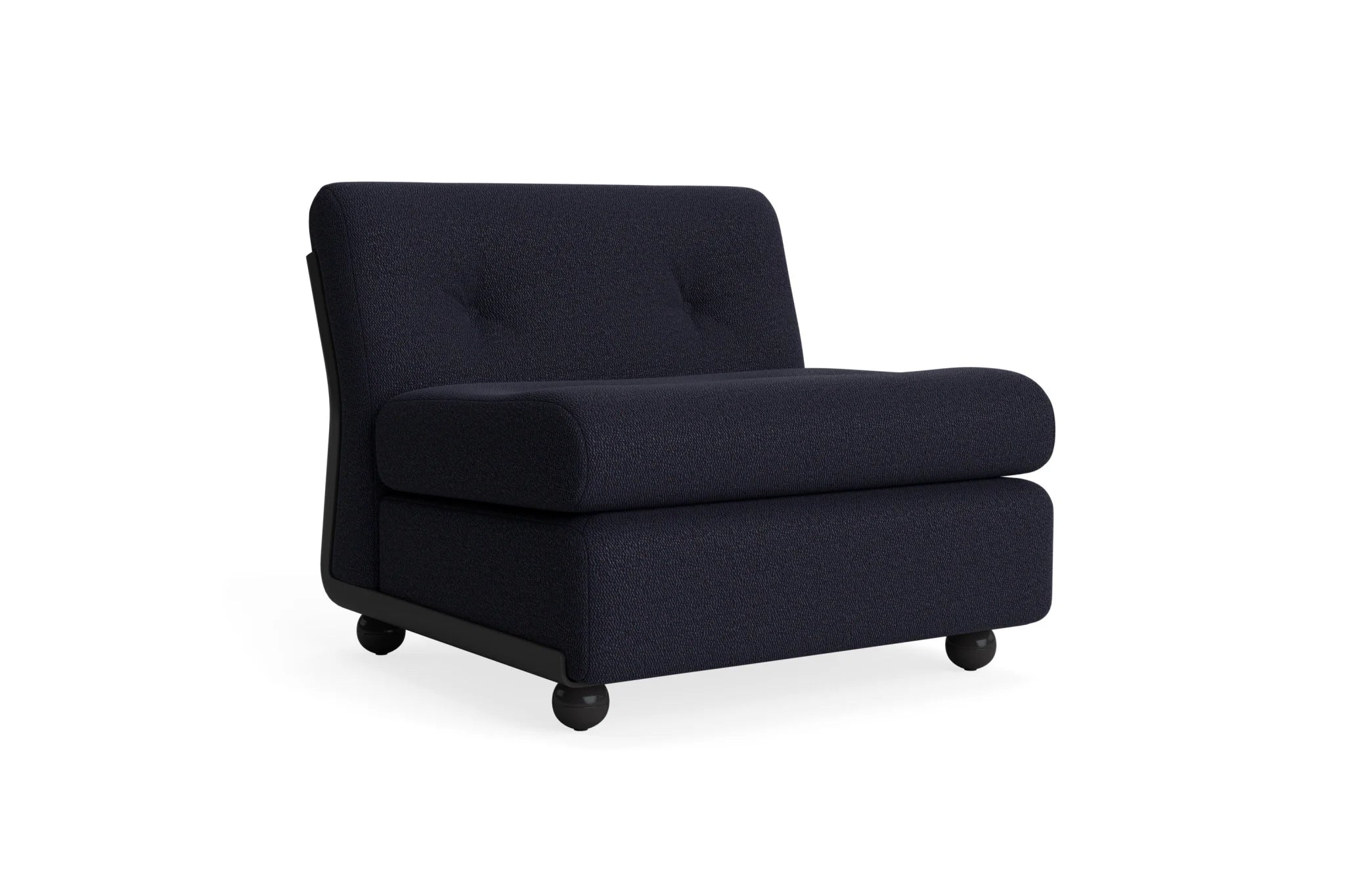 Hay Design Amanta Sofa stof 1 zits - Seater Anthracite & Shell Upholstery Turf Blue Red Mélange