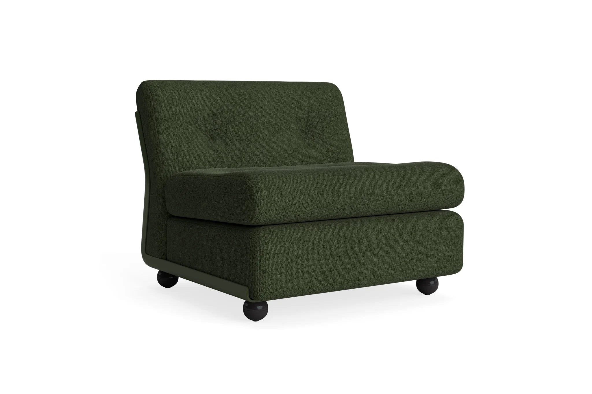 Hay Design Amanta Sofa stof 1 zits - Seater Bottle Green Shell & Upholstery-Turf-Dark Green