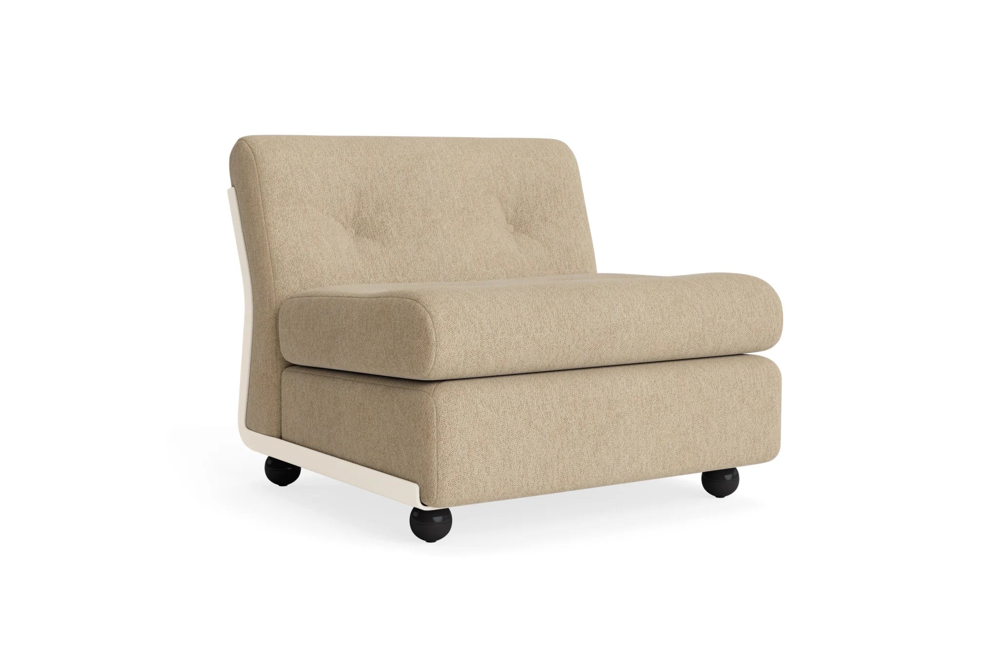 Hay Design Amanta Sofa stof 1 zits - Seater Cream Beige & Shell Upholstery Turf Sand