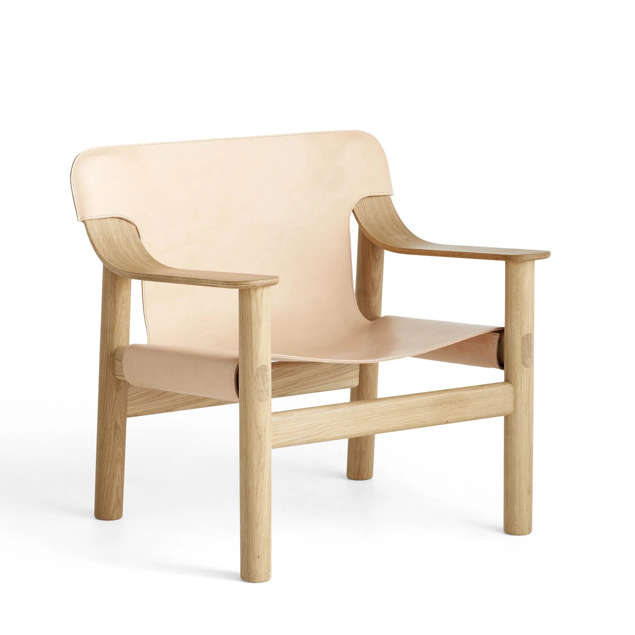 Hay Design fauteuil Bernard - base eiken - cover nature leder