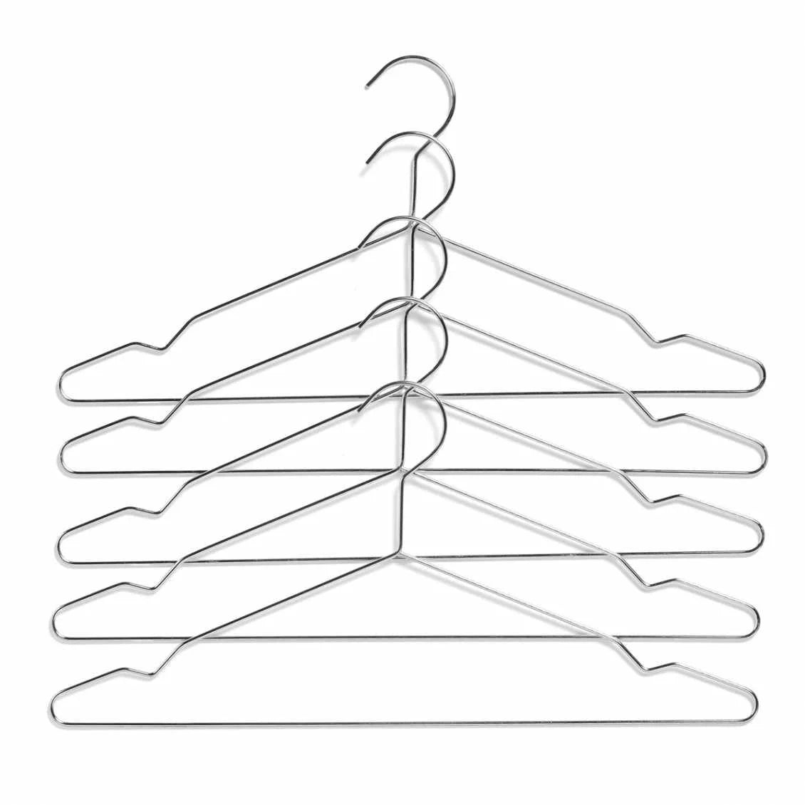 Hay Design kledinghanger Hang - set van 5 - zilver