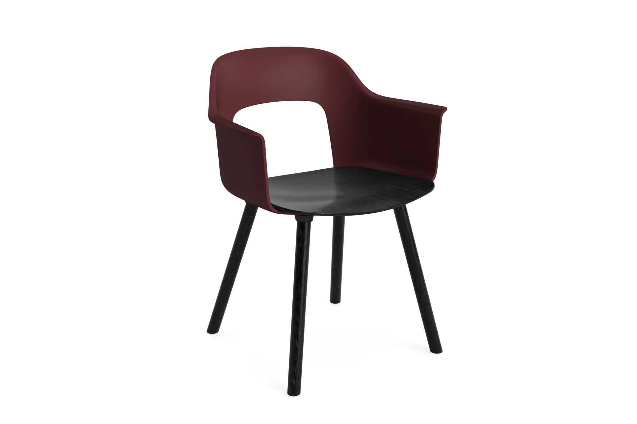 Hay Design Layout Armchair 222 zwart eiken - bordeaux