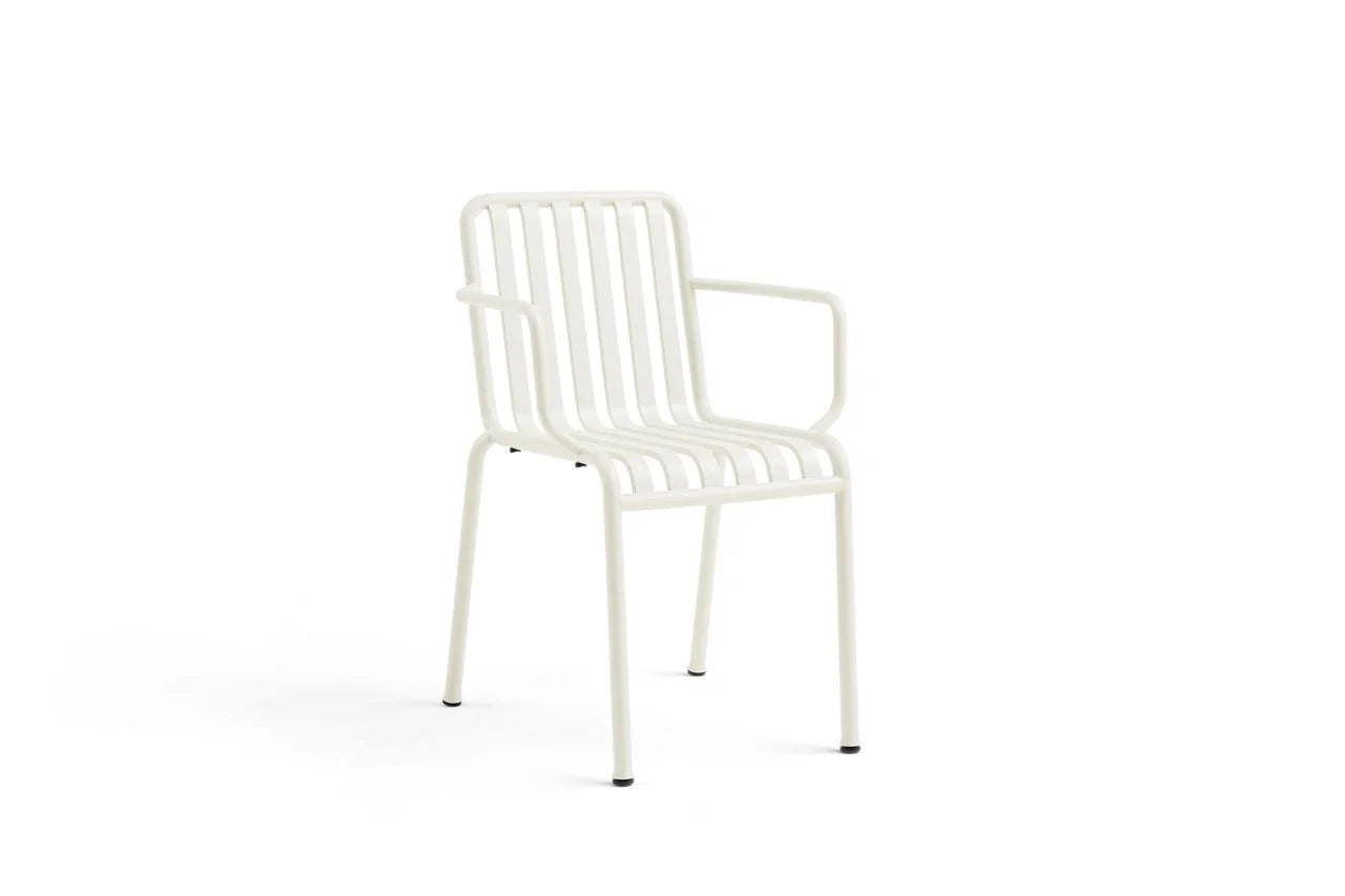 White metal slatted armchair van Franse Broers in thermisch verzinkt staal