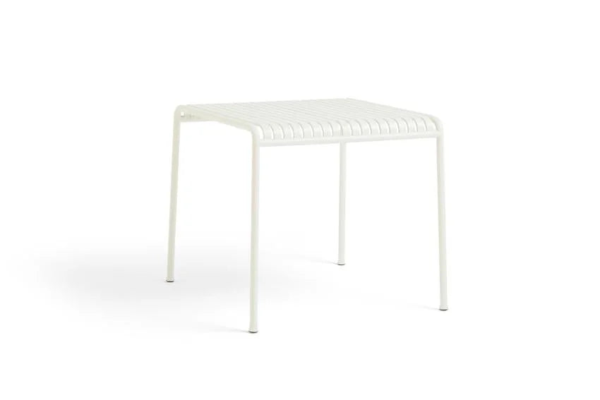Witte geweven tafel van tuintafel Palissade in thermisch verzinkt staal van Franse broers