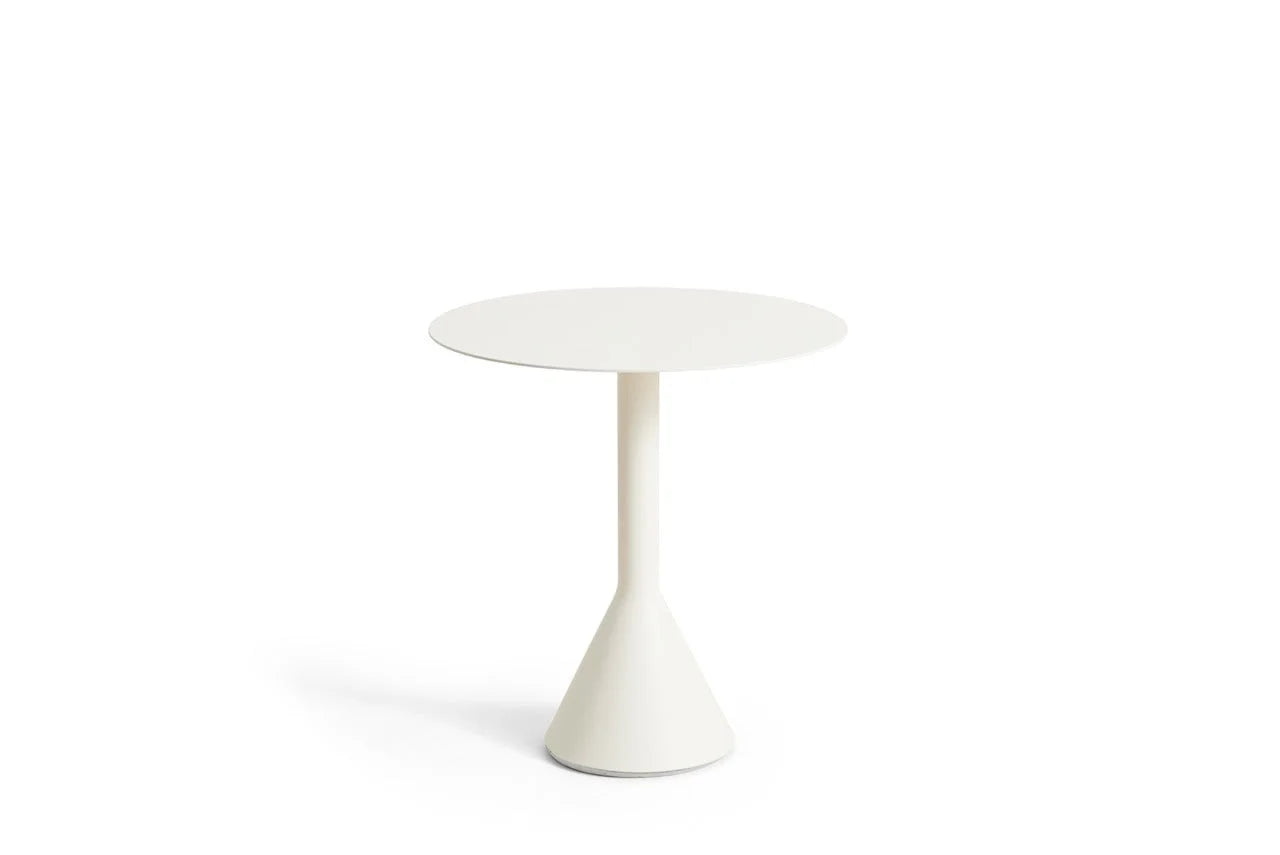 Witte ronde bijzettafel uit de Tuintafel Palissade Cone van Franse designduo Ronan en Erwan Bouroullec