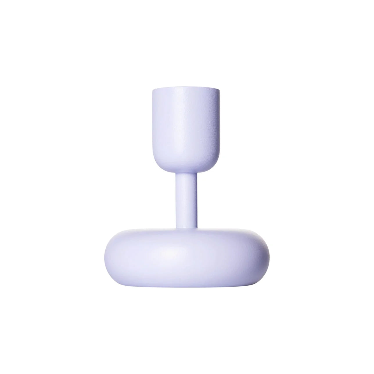 Lavenderkleurige Nappula kaarsenstandaard met opgezwollen poten in ongewone vorm