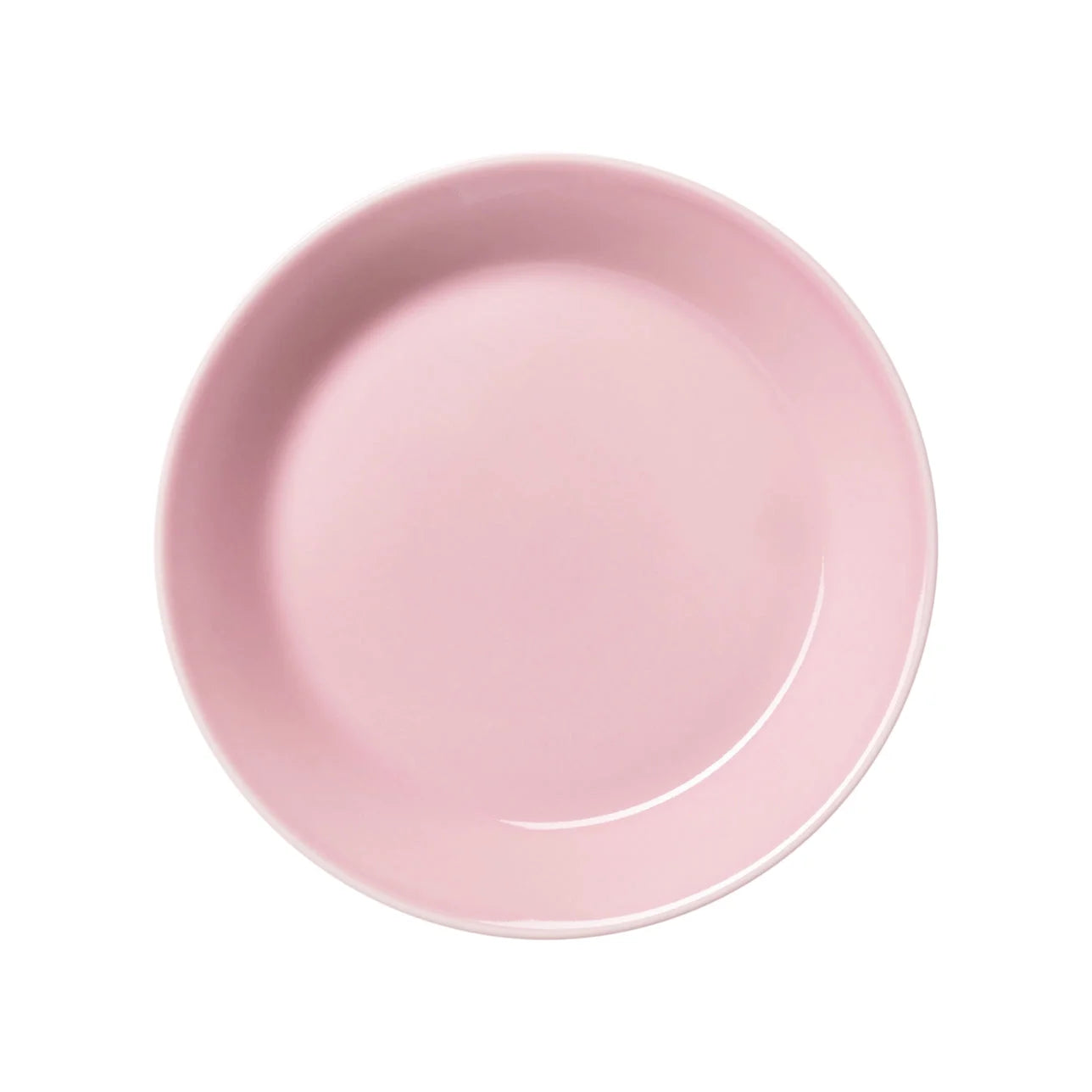 Ronde, roze keramieken teema plat bord van 17 cm uit de Teema collectie