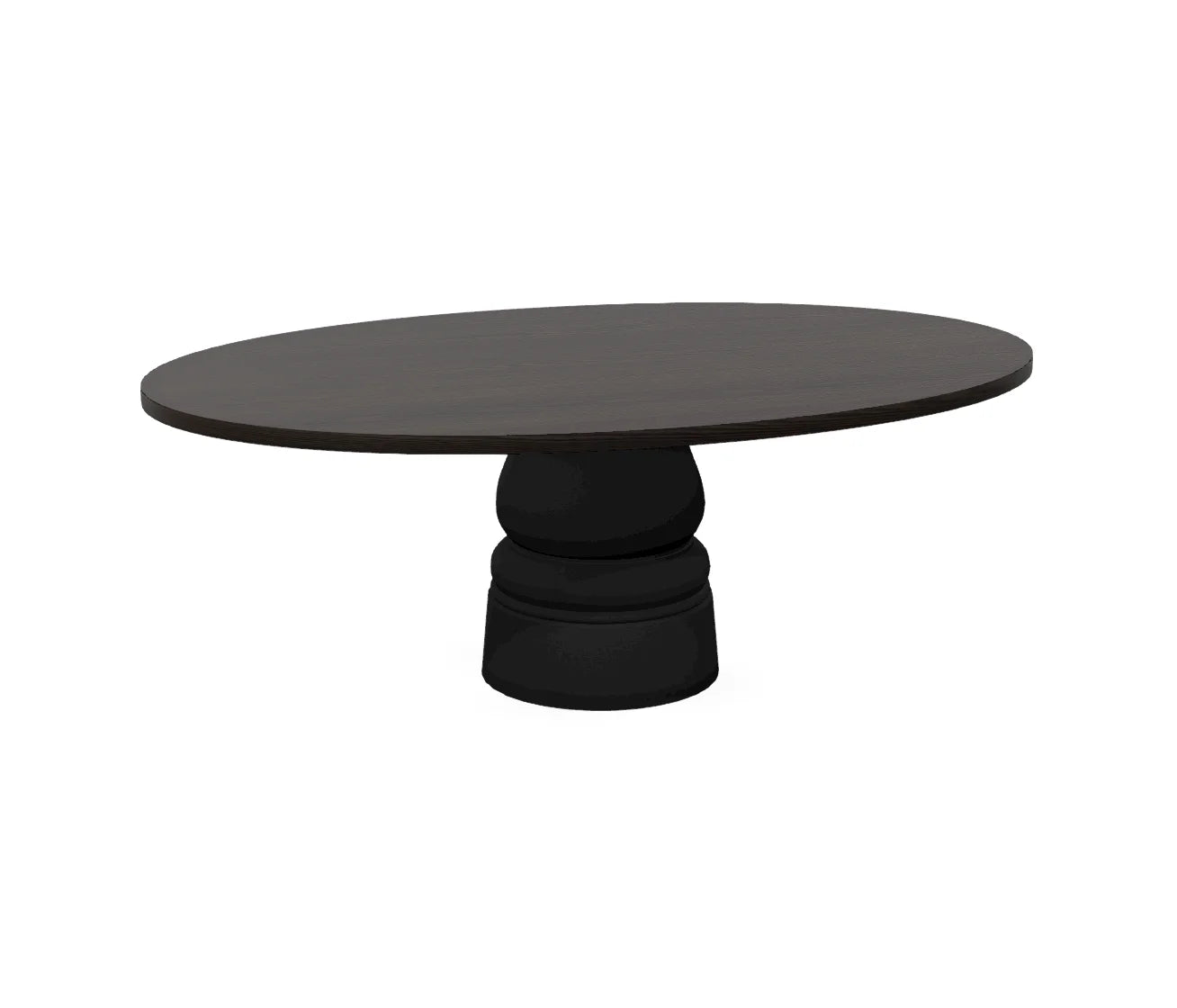 Moooi Container Table New Antiques base zwart - ovaal - wengé