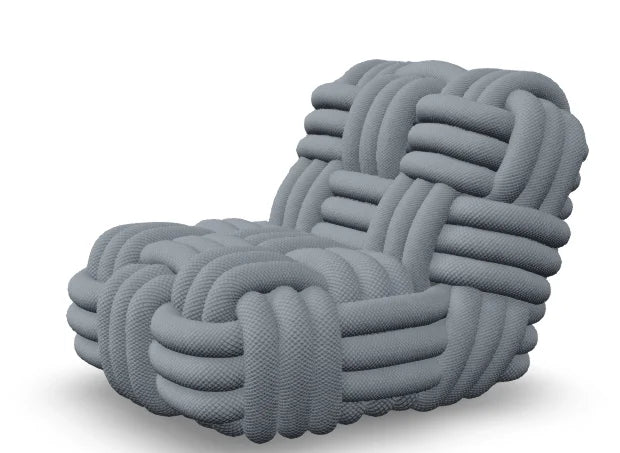 Moooi fauteuil Knitty Lounge - Citadel Grey