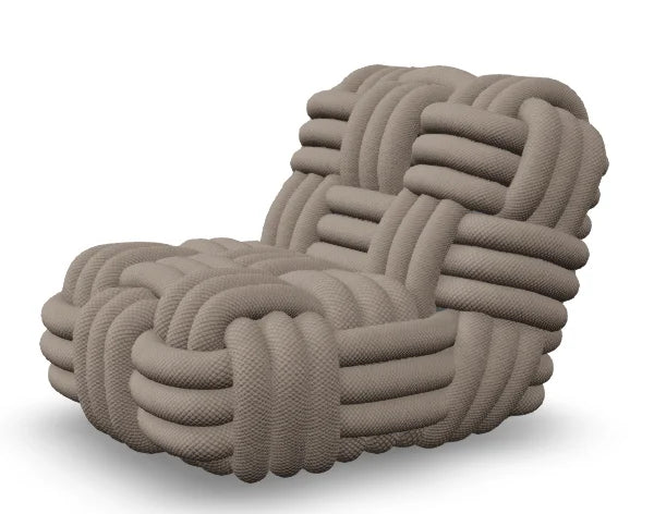Moooi fauteuil Knitty Lounge - Pearl Taupe