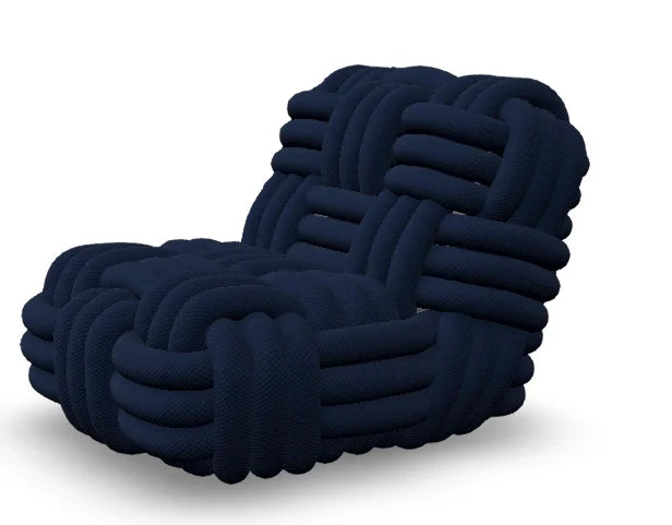 Moooi fauteuil Knitty Lounge - Sky Midnight