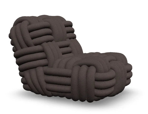 Moooi fauteuil Knitty Lounge - Sparrow Fossil