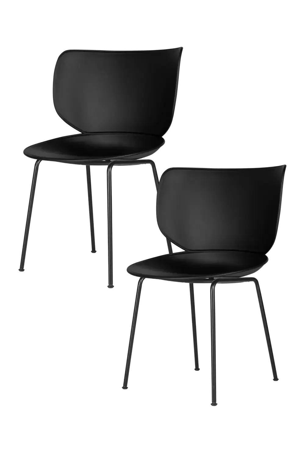 Twee zwarte Hana stoelen van Simone Bonanni voor tijdloos comfort en stijl