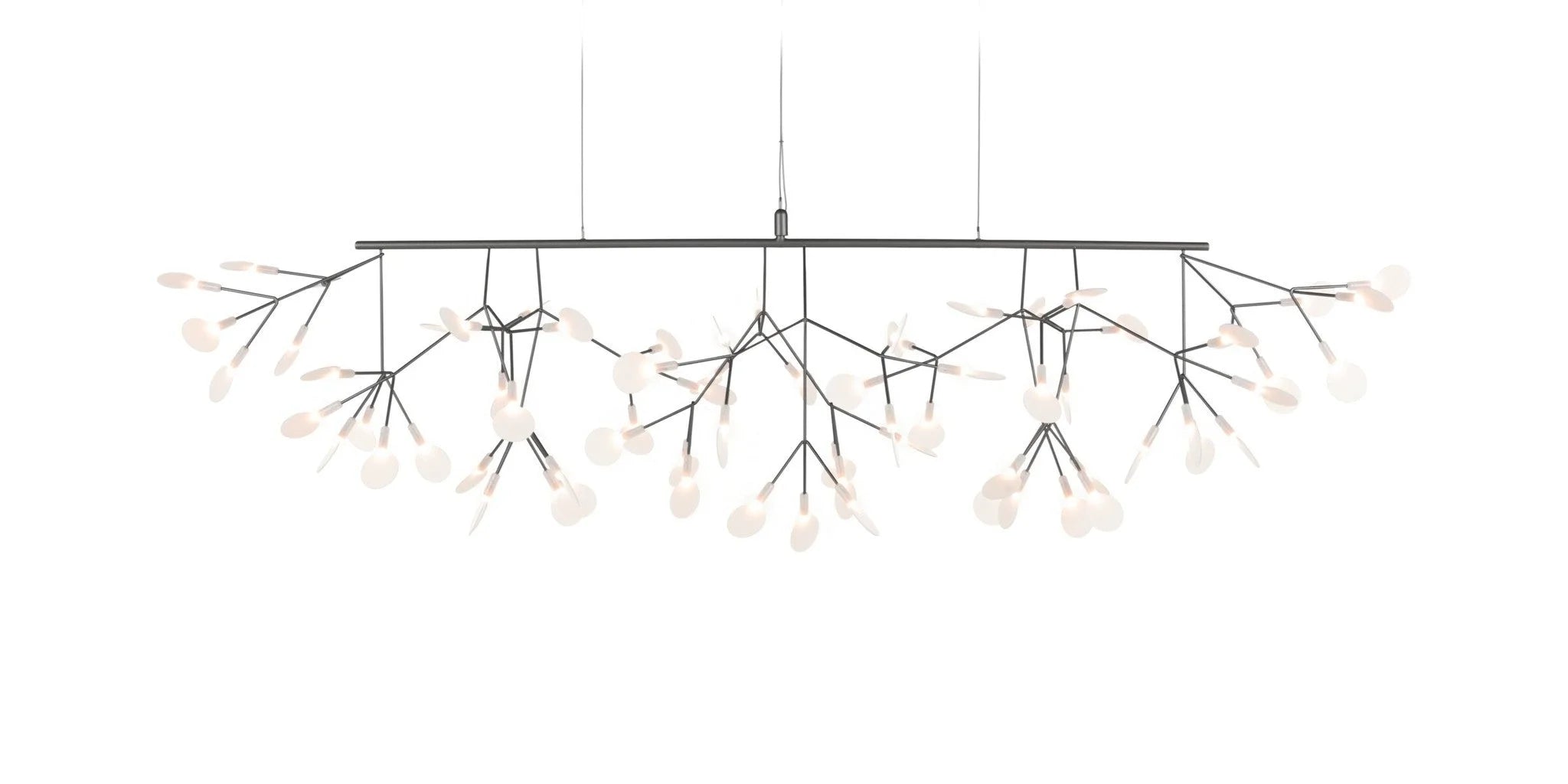 Moooi hanglamp Heracleum III linear - nikkel