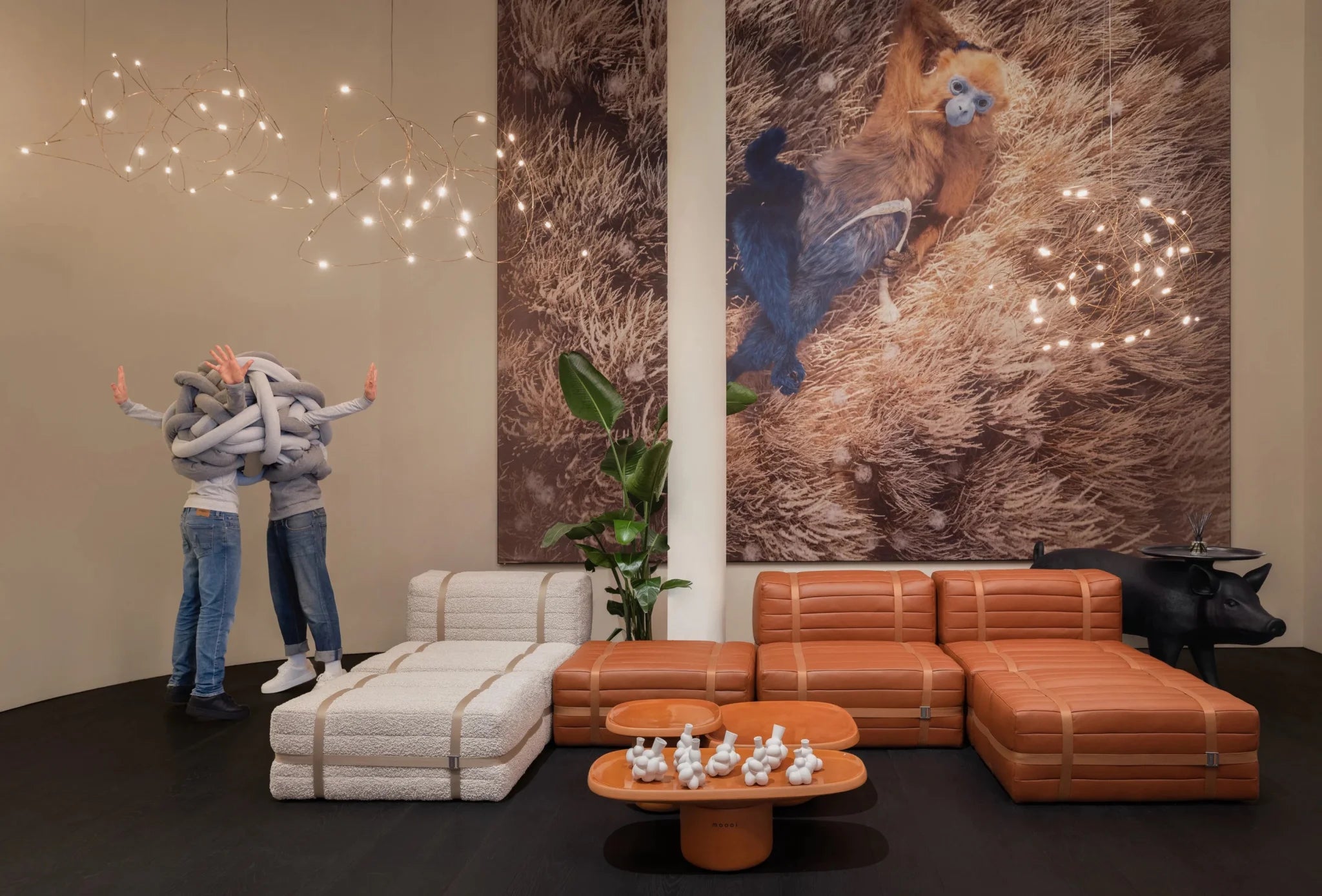 Moooi Haybale Lounge Chair met voetenbank