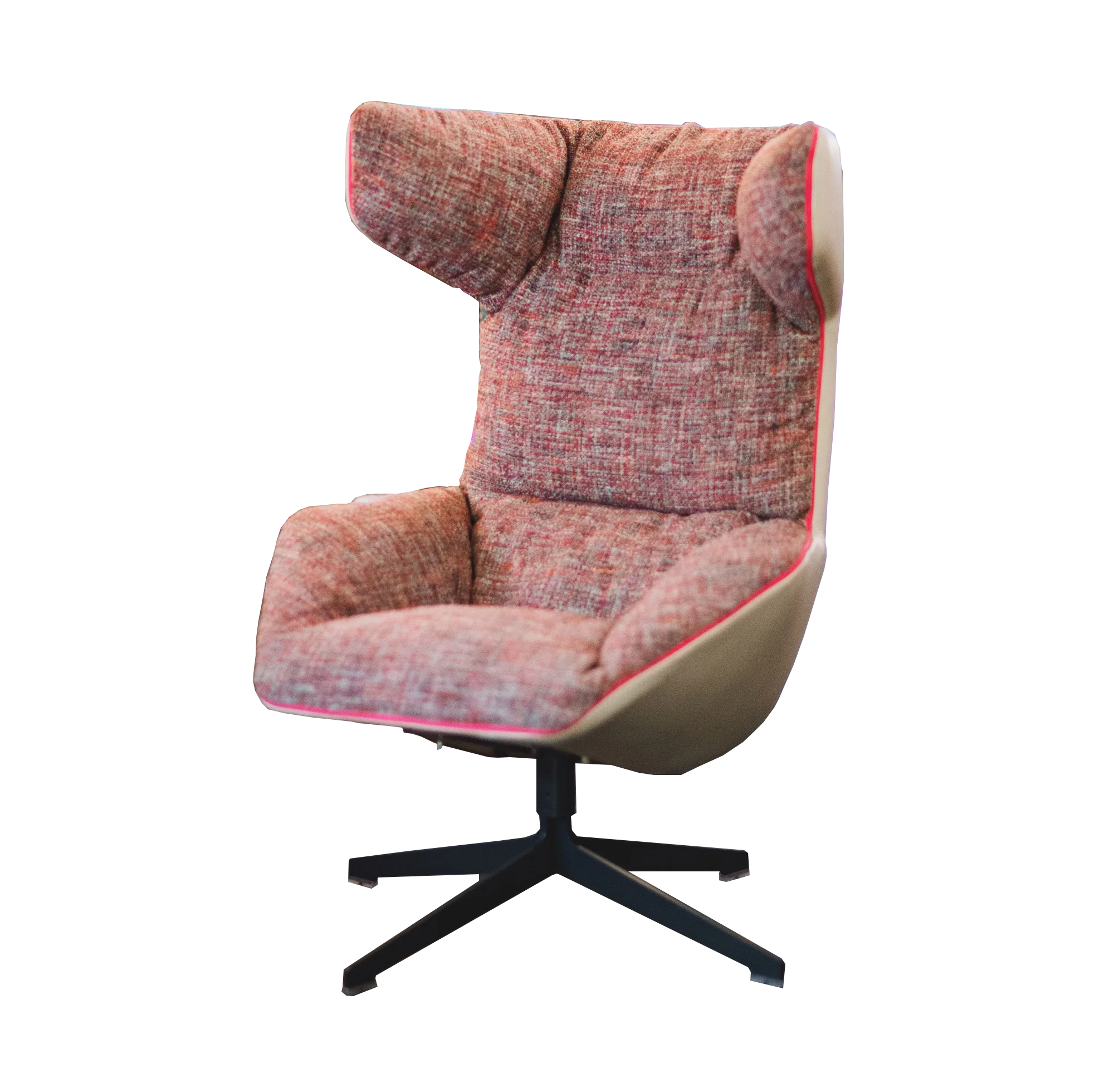 Moroso draaibare fauteuil Take a Line for a Walk - spring palette S - leder Z