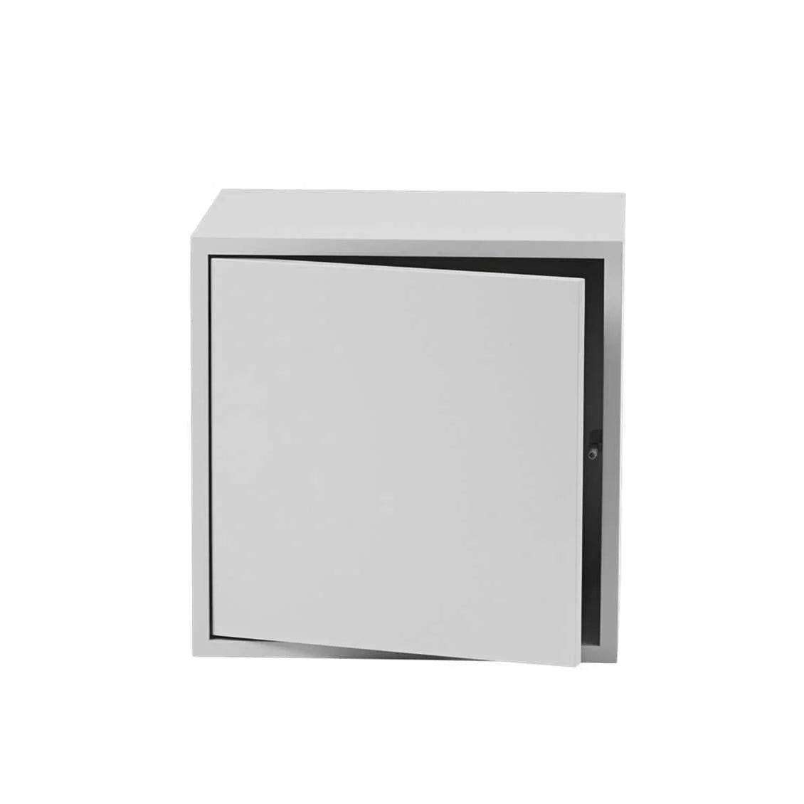 Muuto kastonderdeel Stacked 2.0 - medium extra module - lichtgrijs met deur