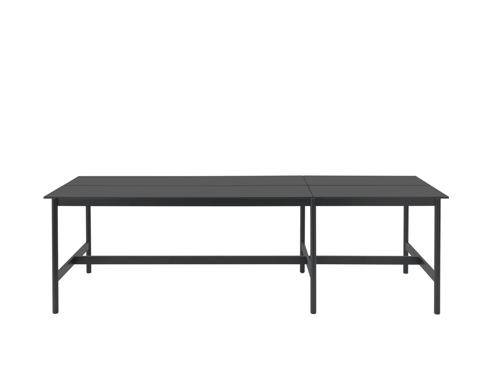 Muuto Linear System High Table - Zwart Nanolaminaat/Zwart ABS/Zwart