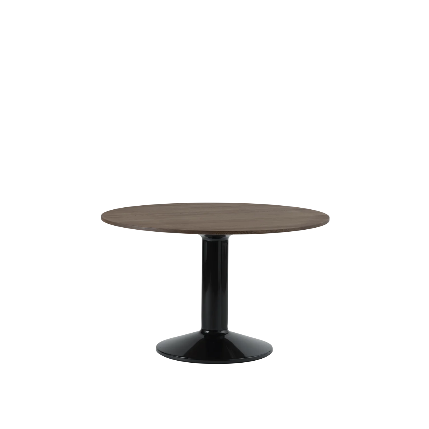 Muuto tafel Midst - Ø 120 cm. - donker geolied eiken / zwart