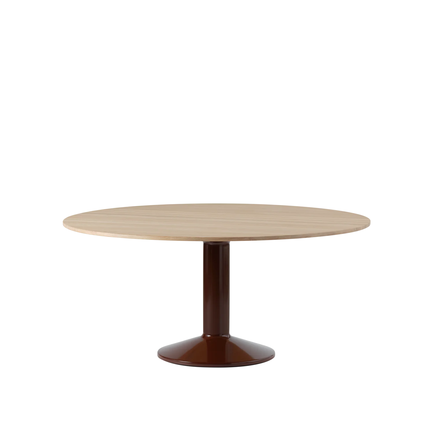Muuto tafel Midst - Ø 160 cm. - geolied eiken / rood