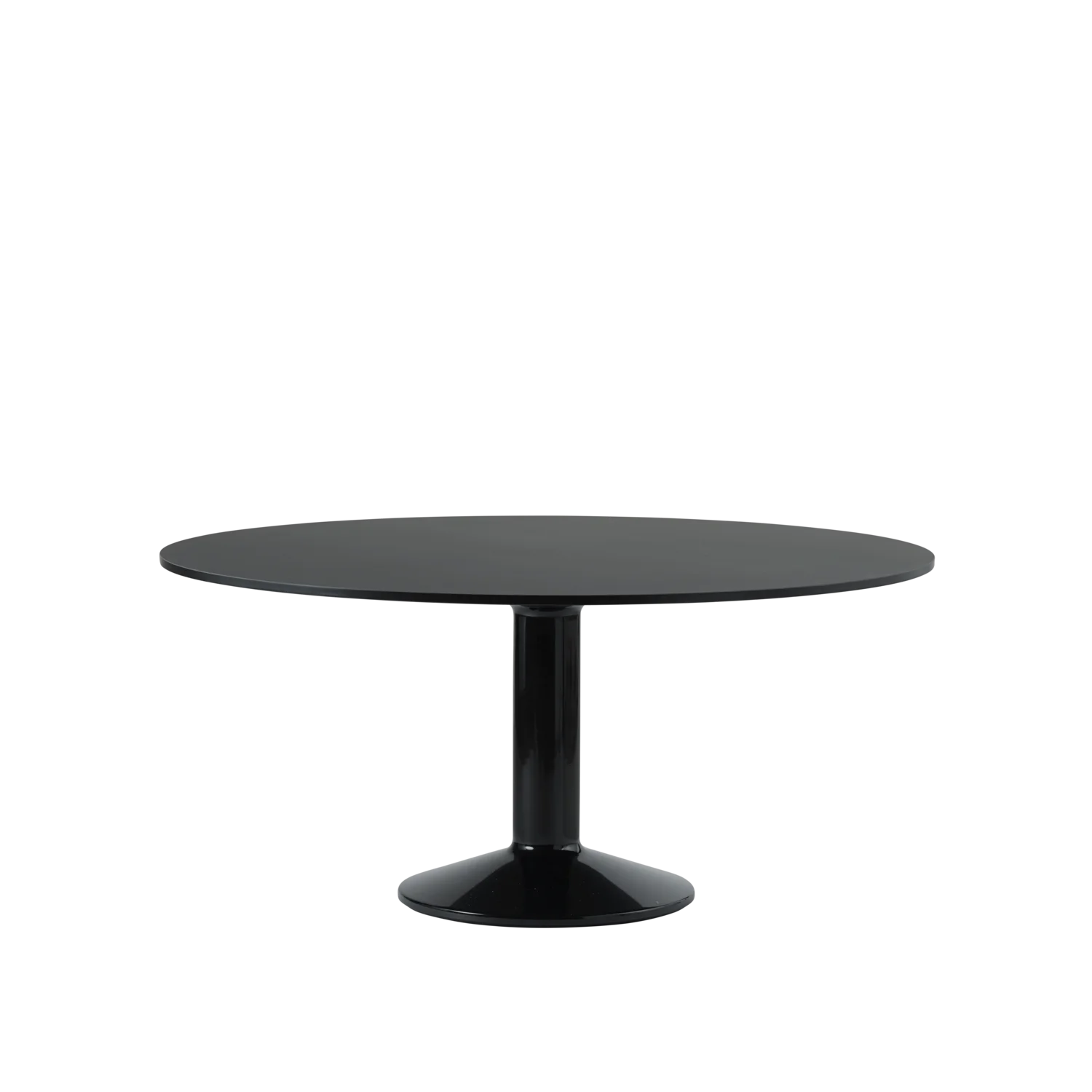 Muuto tafel Midst - Ø 160 cm. - zwart linoleum / zwart