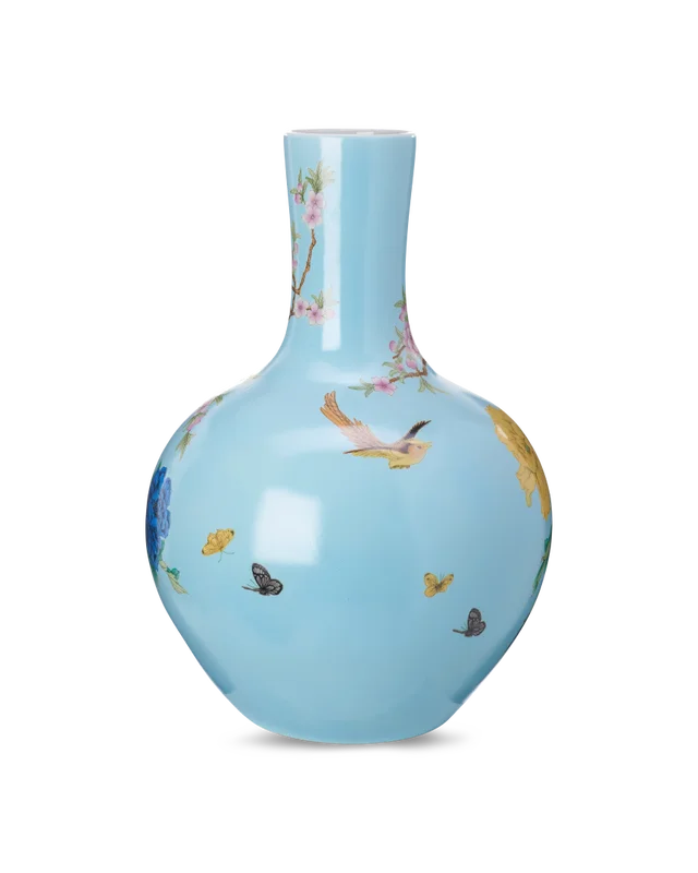 pols potten vaas Ball Body - porselein - lichtblauw