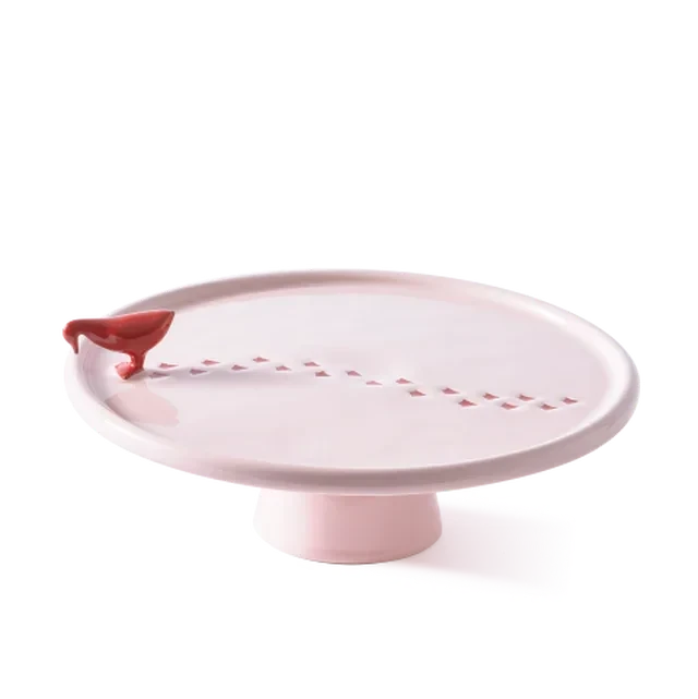 pols potten Walking Duck Bord - roze