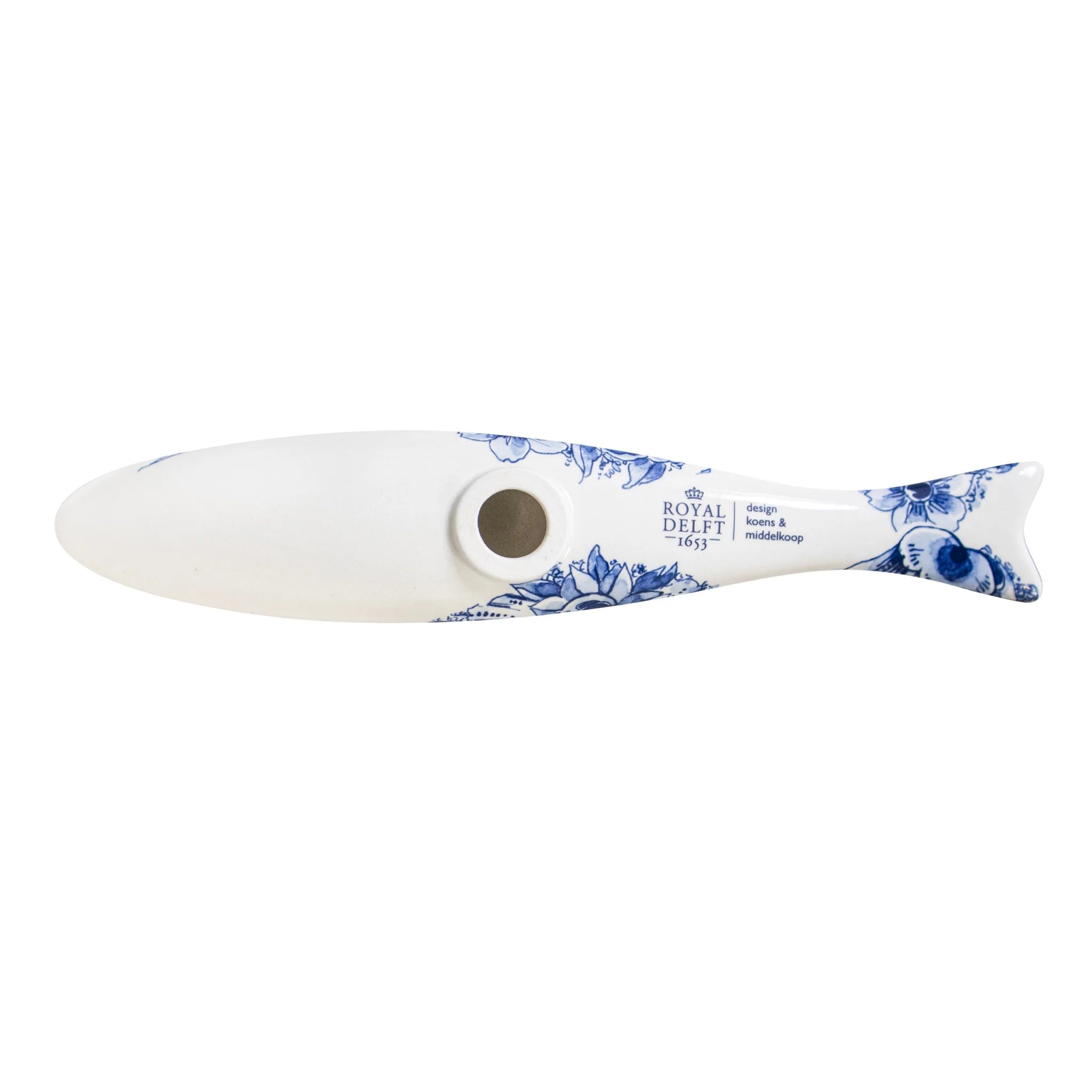 Royal Delft Blue Herring - Dragonfly flower