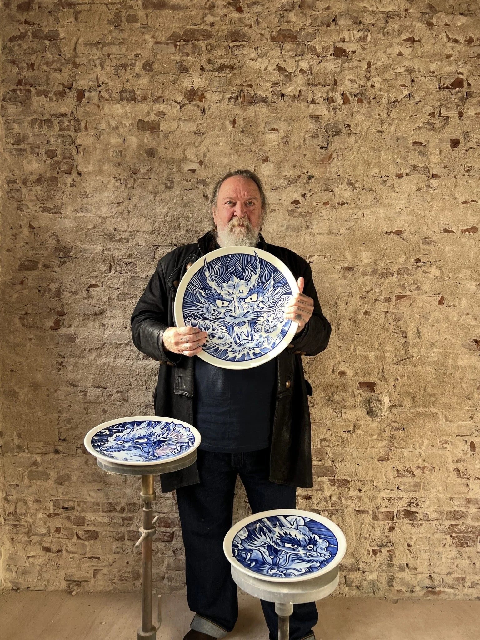 Royal Delft bord Dragon - set van 3 - Battle of the Dragon - set van 3