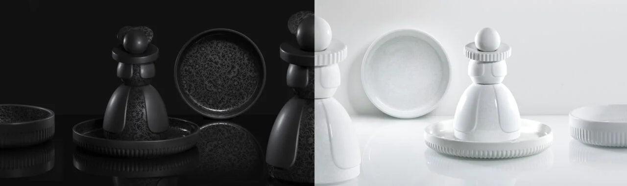 Royal Delft Proud Mary - black & white reflection