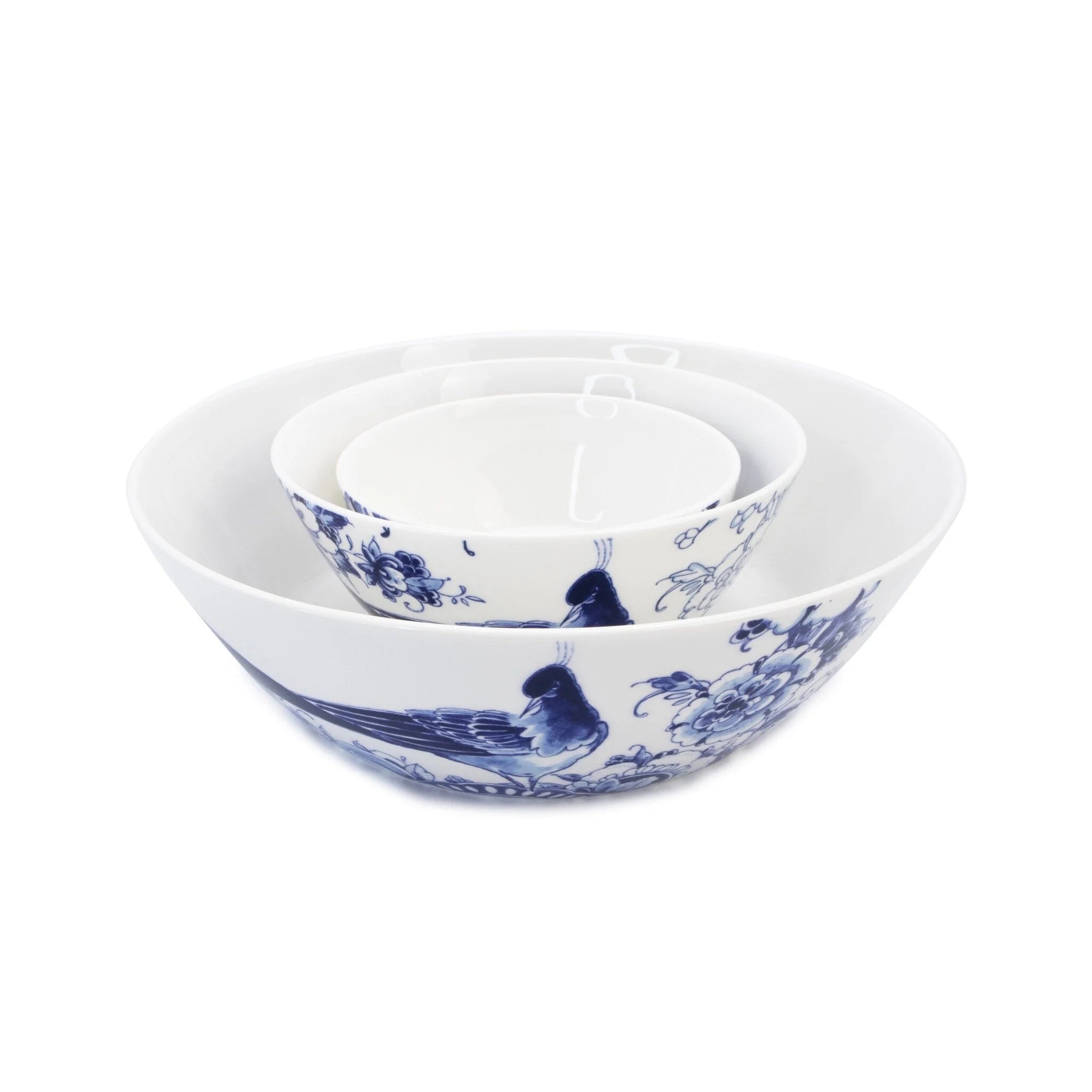 Royal Delft schalen set van 3 - Peacock Symphony - schalen set van 3